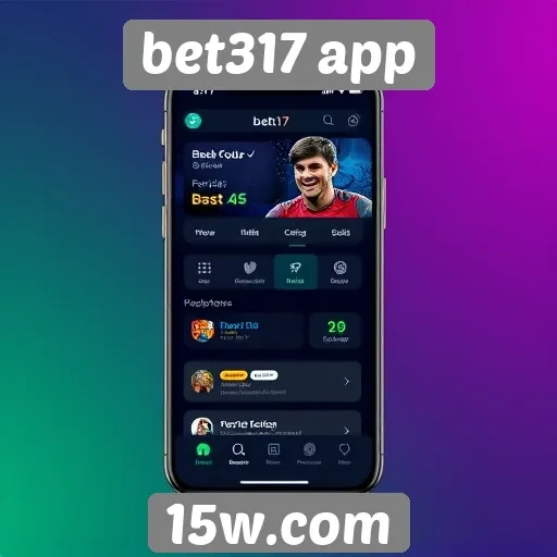 Interface do Bet317 app é amigável e intuitiva
